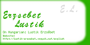 erzsebet lustik business card